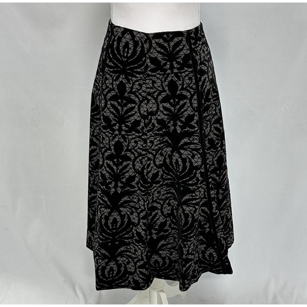 East‎ 5th Sz 4 Black Burnout Velvet Skirt A Line Skirt Dark Fairy Whimsygoth